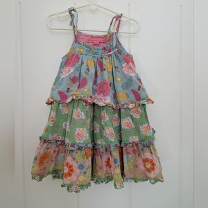 Girls' 2T Room Seven Multi-Color Tiered Floral Summer Dress